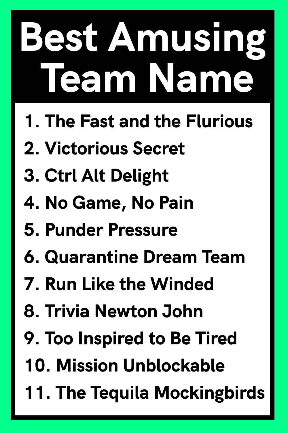 Best Amusing Team Name
