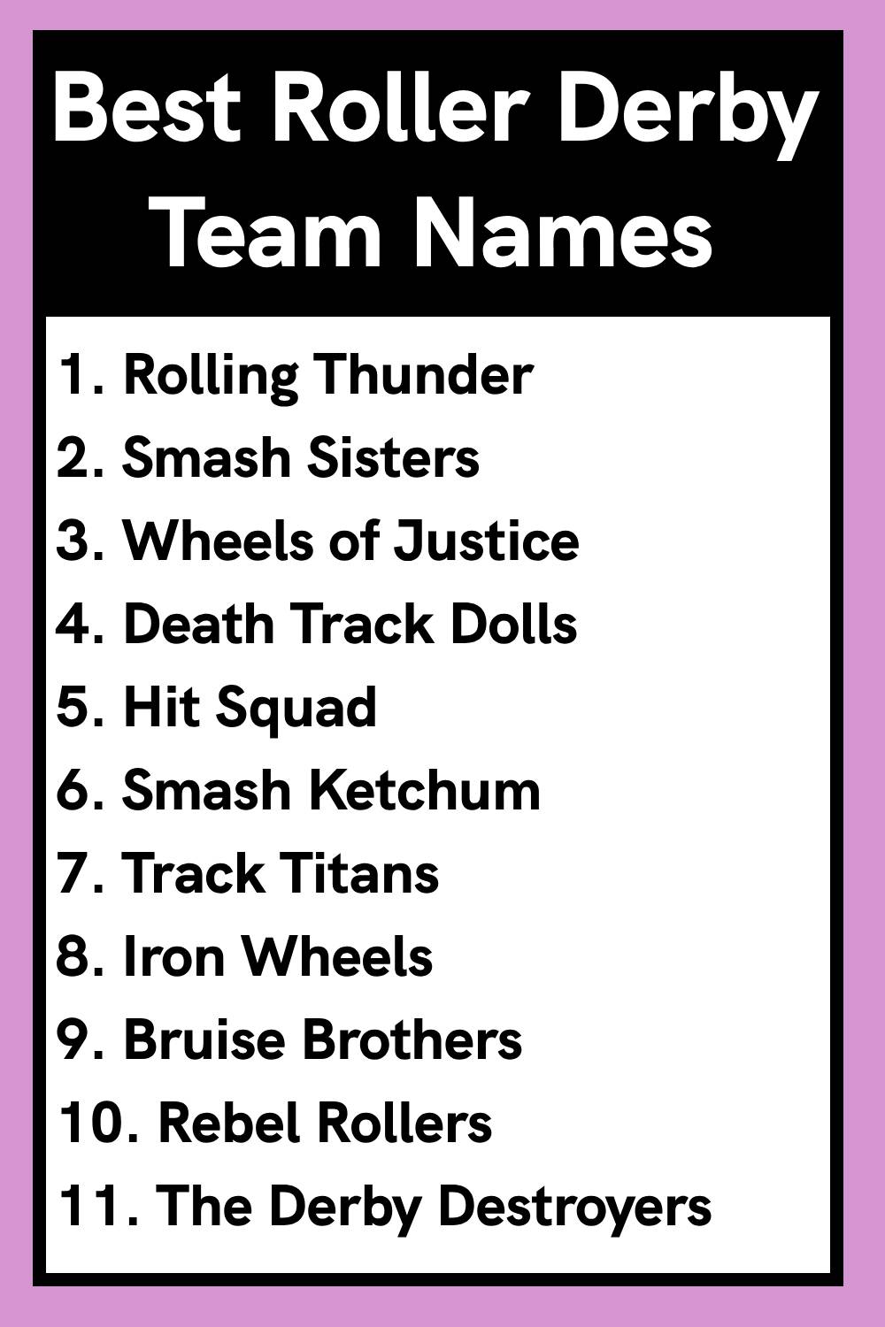 Best Roller Derby Team Names 