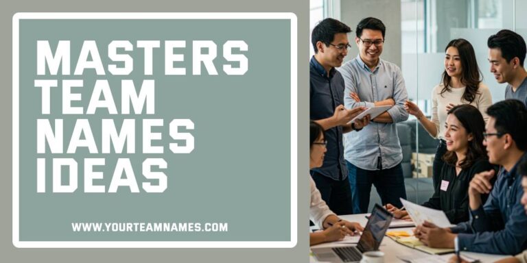 694+ Masters Team Names: Unique, Best, Funny, Clever Ideas