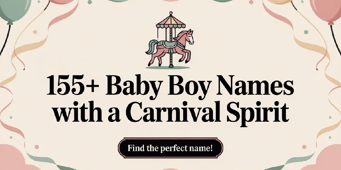 155+ Baby Boy Names with a Carnival Spirit