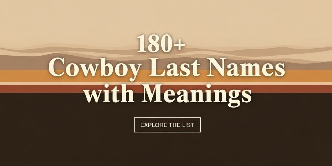 180+ Cowboy Last Names with Meanings