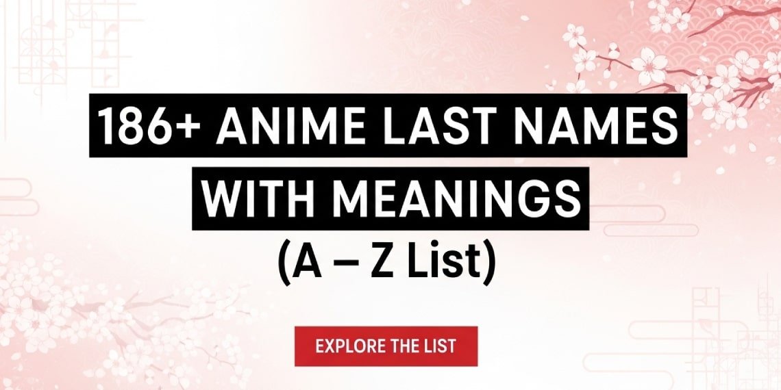 Anime Last Names With Meanings