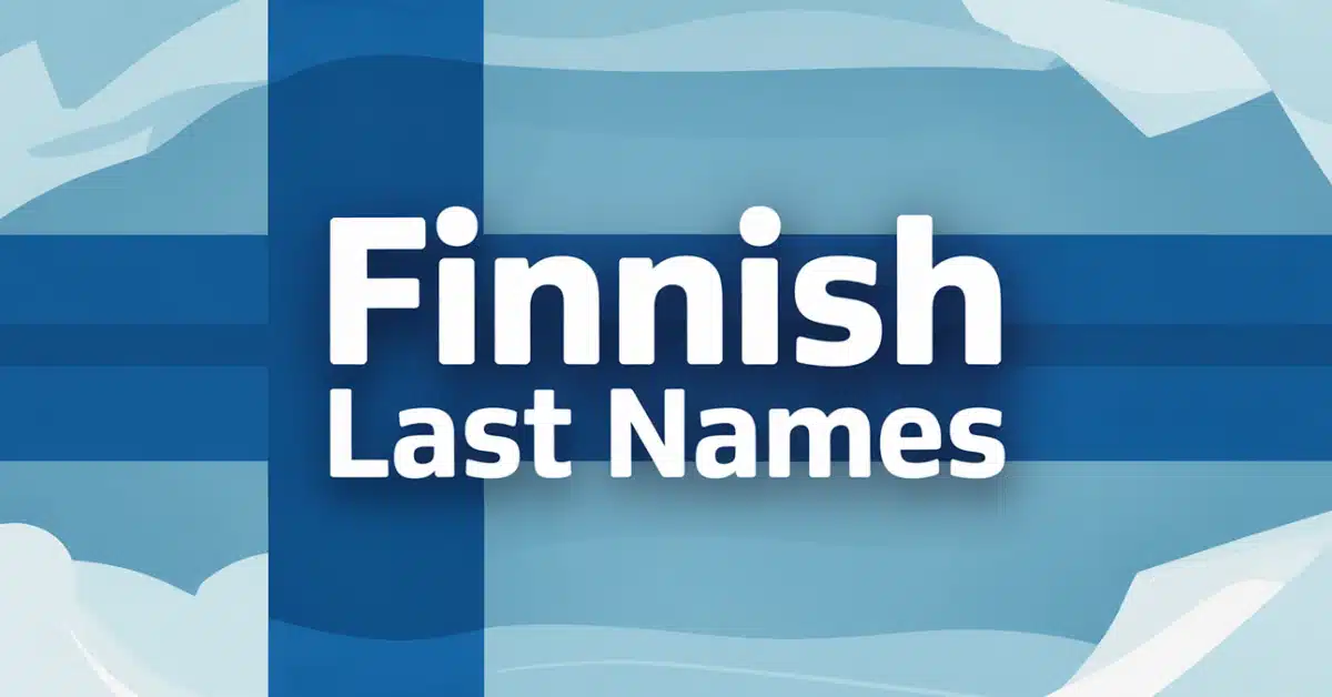 Finnish Last Names With Meanings
