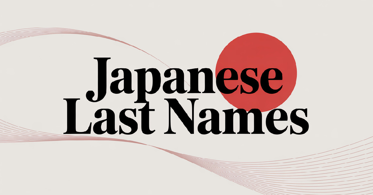 Japanese Last Names With Meanings