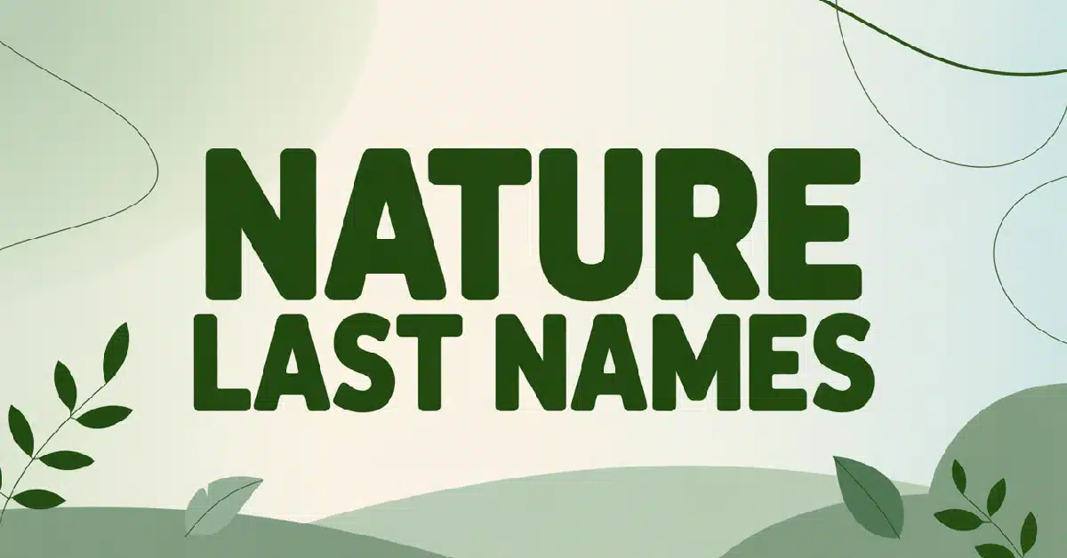Nature Last Names With Meanings