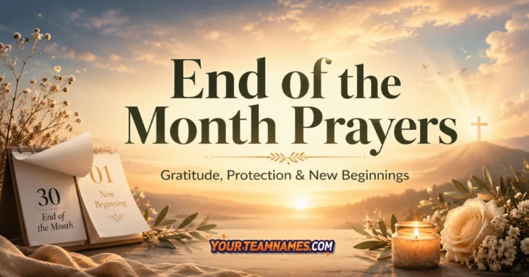 230+ End of the Month Prayers for Gratitude, Protection and New Beginnings