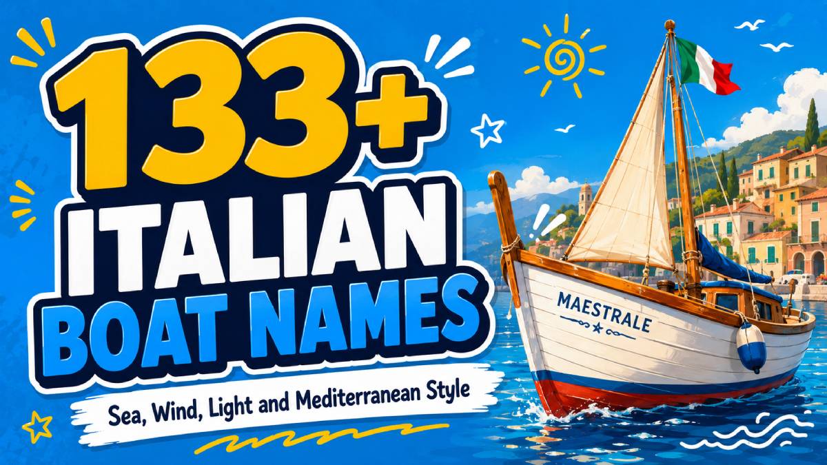 133+ Italian Boat Names with Sea, Wind, Light and Mediterranean Style