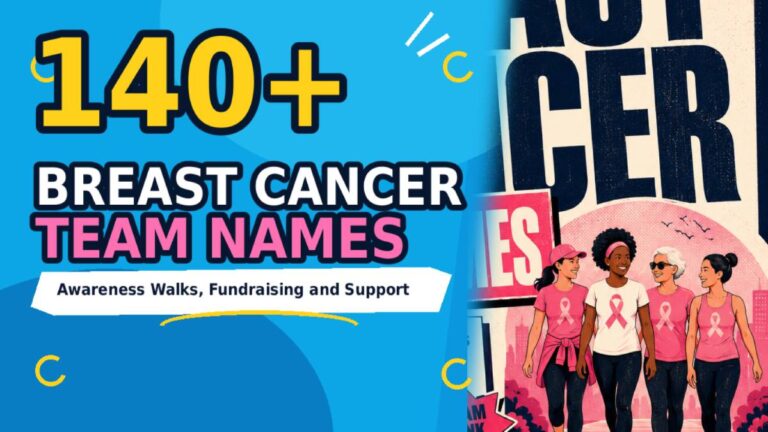 140+ Breast Cancer Team Names for Awareness Walks, Fundraising and Support