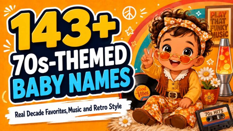 143+ 70s-Themed Baby Names with Real Decade Favorites, Music and Retro Style