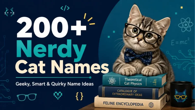 200+ Nerdy Cat Names for Science, Tech, Gaming and Geek Fans