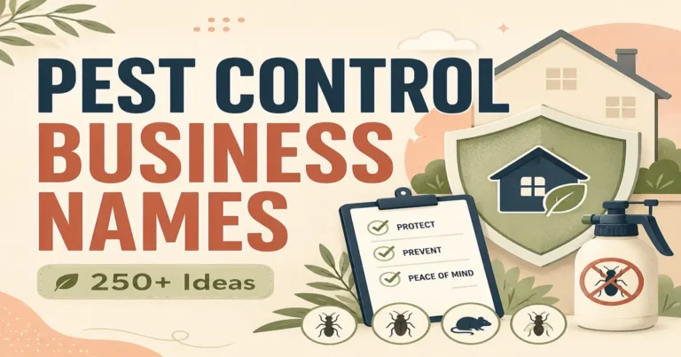 250+ Pest Control Business Names: Professional, Catchy & Local Ideas + a 7-Point Brand Check