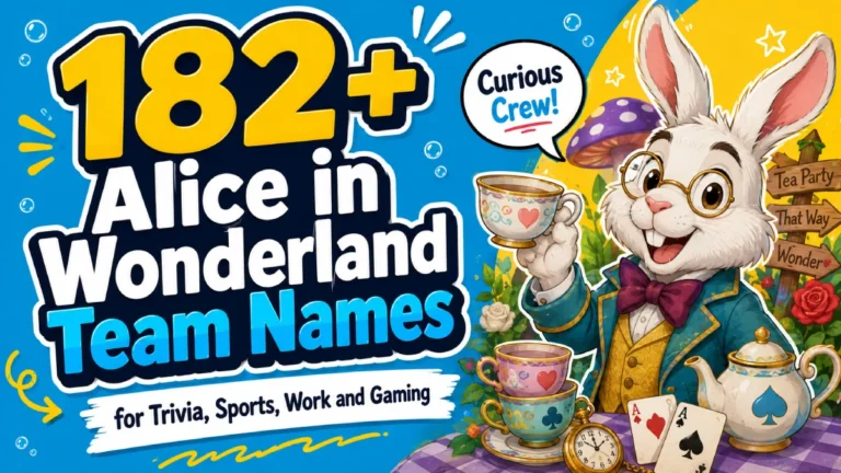 182+ Alice in Wonderland Team Names for Trivia, Sports, Work and Gaming