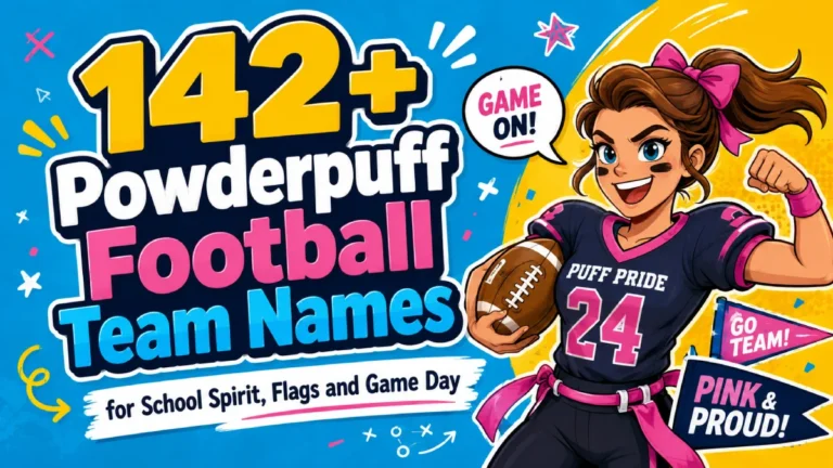 142+ Powderpuff Football Team Names for School Spirit, Flags and Game Day