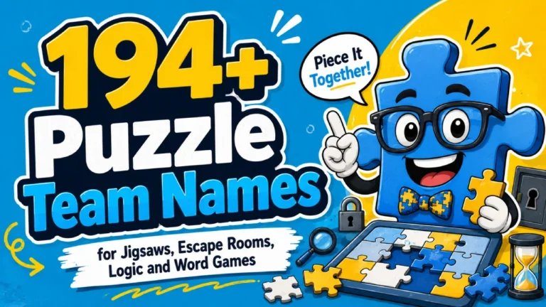 194+ Puzzle Team Names for Jigsaws, Escape Rooms, Logic and Word Games