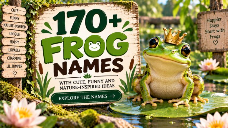 170+ Frog Names with Cute, Funny and Nature-Inspired Ideas