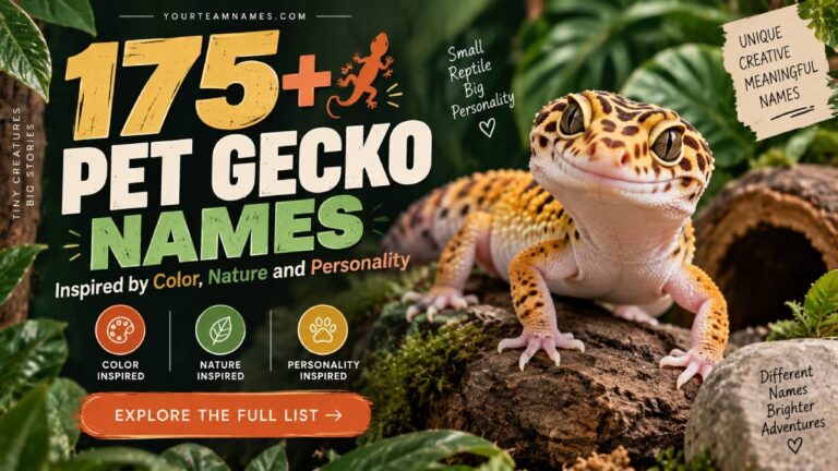 175+ Pet Gecko Names Inspired by Color, Nature and Personality
