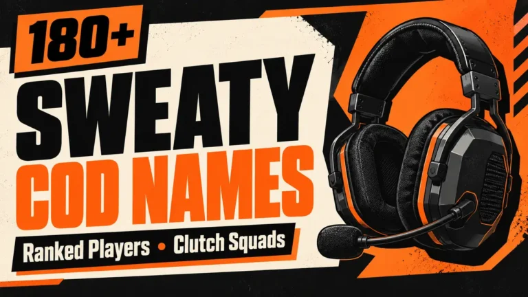180+ Sweaty COD Names for Ranked Players, Clutch Squads and Competitive Lobbies