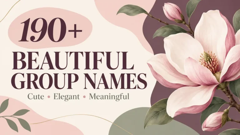 190+ Beautiful Group Names That Are Cute, Elegant and Meaningful