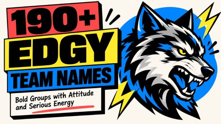 190+ Edgy Team Names for Bold Groups with Attitude and Serious Energy