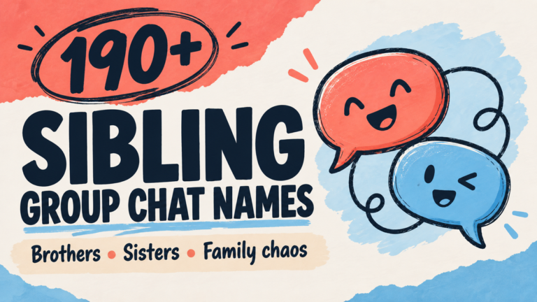 190+ Sibling Group Chat Names for Brothers, Sisters and Family Chaos