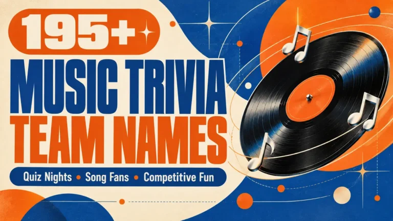 195+ Music Trivia Team Names for Quiz Nights, Song Fans and Competitive Fun