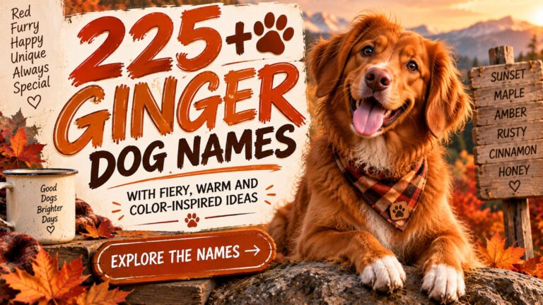 225+ Ginger Dog Names with Fiery, Warm and Color-Inspired Ideas