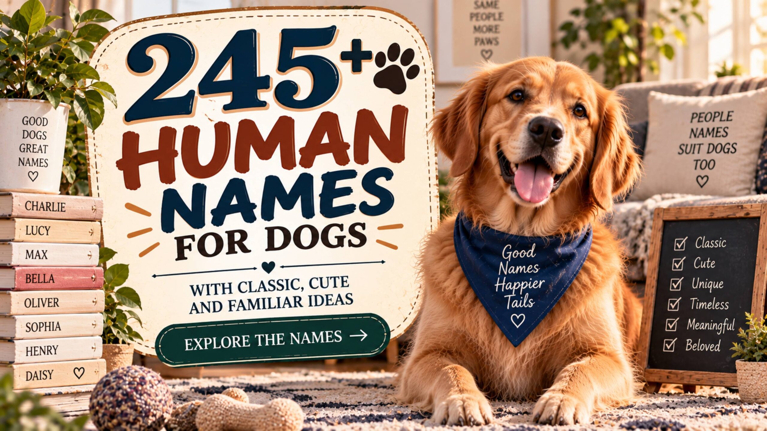 245+ Human Names for Dogs with Classic, Cute and Familiar Ideas